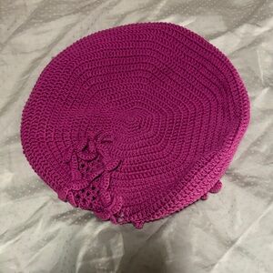 Pins & Needles Fuchsia Crochet Beret
